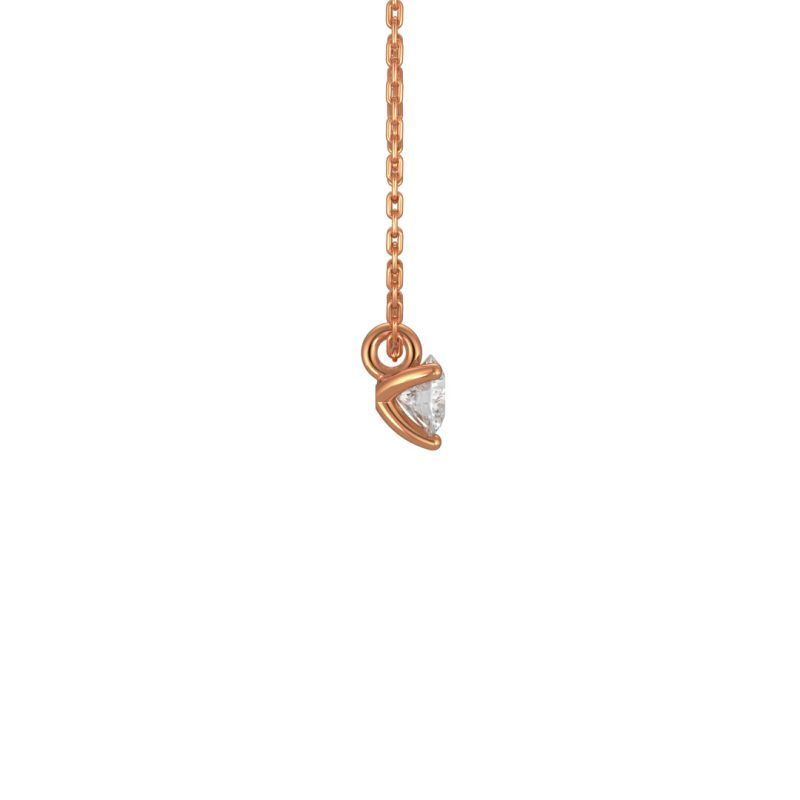 Necklace Pure 025ct - 18k rose gold lab grown diamond Loyale Paris