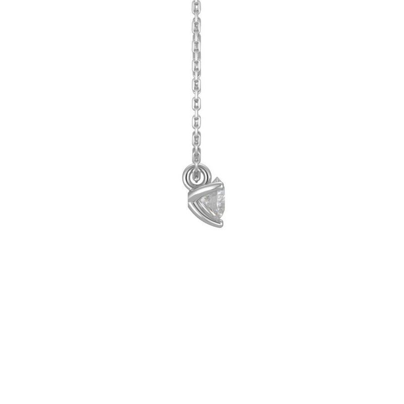 Necklace Pure 05ct - 18k white gold lab grown diamond Loyale Paris