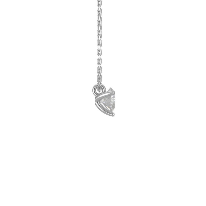 Necklace Pure 1ct - 18k white gold lab grown diamond Loyale Paris