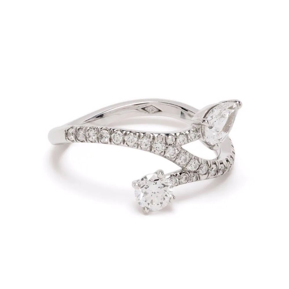 Ring Toi-Moi Toujours 025ct 035ct pavée - 18k white gold lab grown diamond Loyale Paris