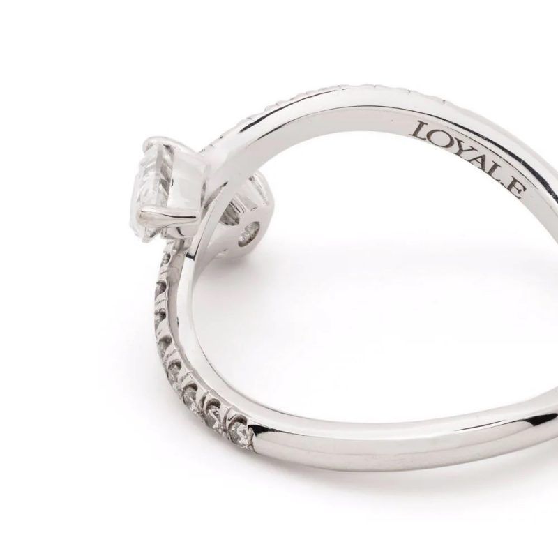 Ring Toi-Moi Toujours 025ct 035ct pavée - 18k white gold lab grown diamond Loyale Paris 6