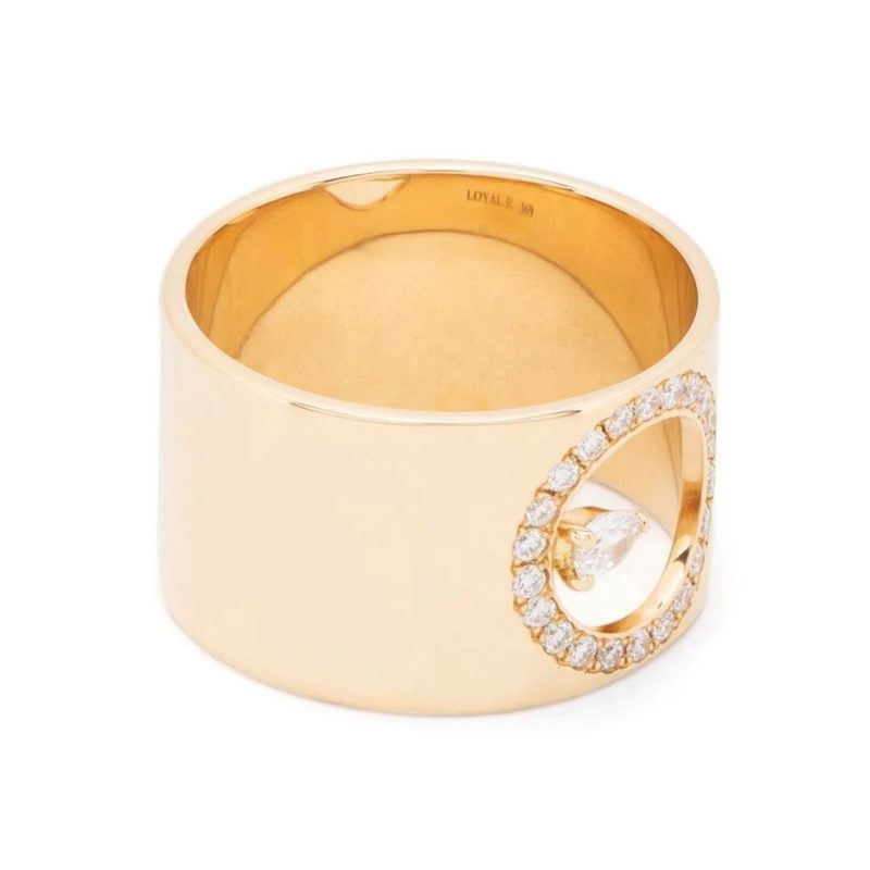 Pinky Ring Collaboration Benedicte Burguet - 18k yellow gold lab grown diamond Loyale Paris 4