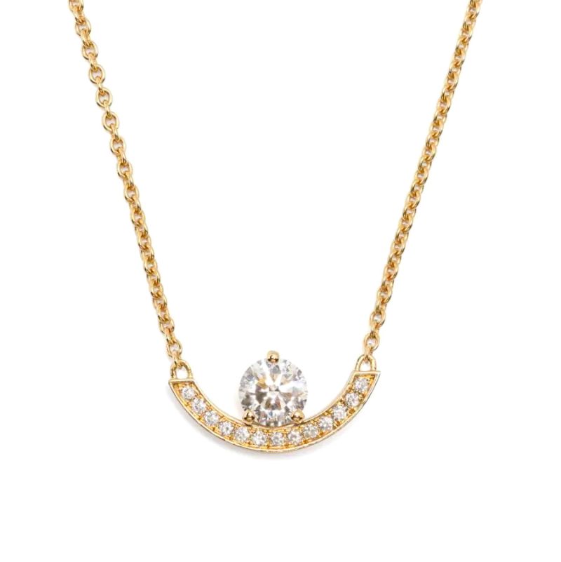 Necklace Intrépide Grand Arc 0.5ct pavé - 18K yellow gold lab grown diamond Loyale Paris 1