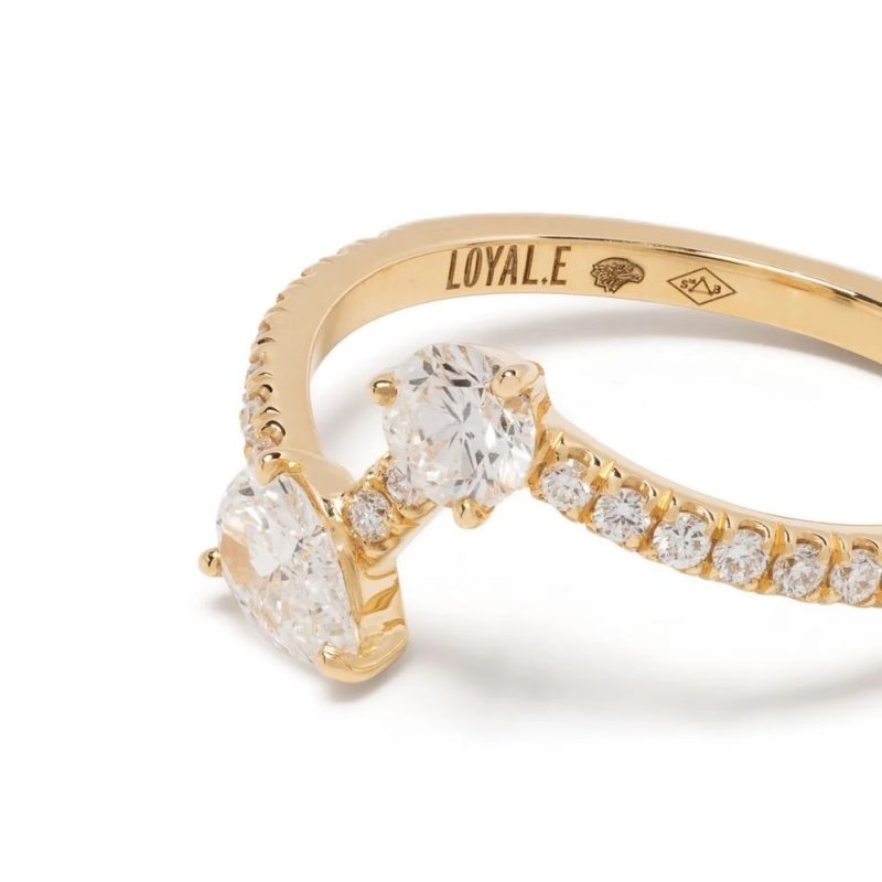 Ring Toi+Moi 0.25ct 0.35ct pavée - 18k yellow gold 4